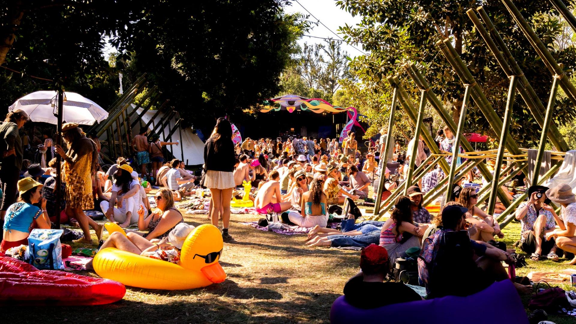 Jungle Love Festival Crowd by main stage at day